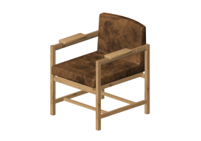 Cadeira 3D - Cadeira de couro - Artzzi - Gouthier