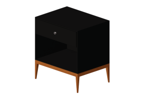 Letti 3D - Comodino in legno laccato - Artzzi - Saga