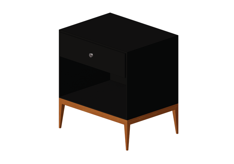 Beds and Side Cabinets 3D - Lacquered wooden bedside table... Beds and Side Cabinets 3D - Lacquered wooden bedside table...