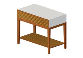 Letti 3D - Comodino in legno laccato - Artzzi - Jacarta