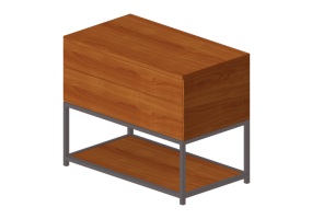 Letti 3D - Comodino in legno - Artzzi - Bossa