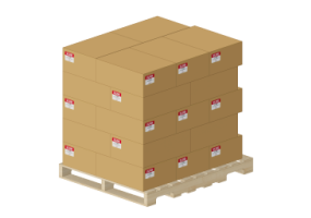 3D Models - Pallet with boxes