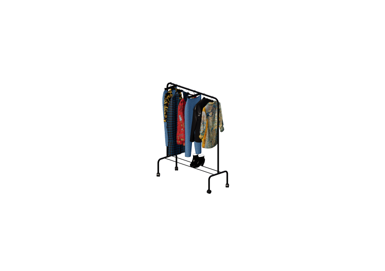 3D Models - Coat hanger with clothes - ACCA software 3D Models - Coat hanger with clothes - ACCA software