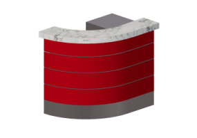 Balc&otilde;es 3D - Balc&atilde;o &acirc;ngulo direito 140x90cm