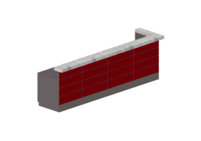 Banconi 3D - Bancone lineare 380x900cm