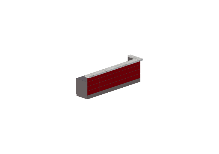 Banconi 3D - Bancone lineare 380x900cm - ACCA software Banconi 3D - Bancone lineare 380x900cm - ACCA software
