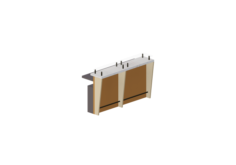 3D Bartheken - Bartheke linear 150x60cm - ACCA software 3D Bartheken - Bartheke linear 150x60cm - ACCA software