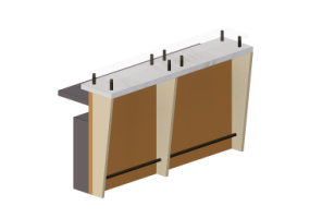 3D Counter Desks - Linear Counter 150x60cm