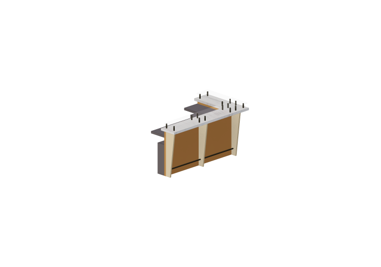3D Bartheken - Bartheke linear 200x60cm - ACCA software 3D Bartheken - Bartheke linear 200x60cm - ACCA software