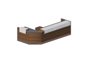 Balcões 3D - Balcão linear 330x120cm