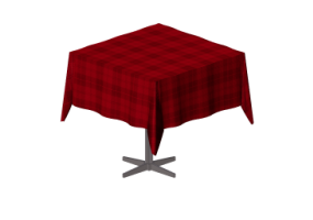 Tavolini 3D - Tavolo con tovaglia 