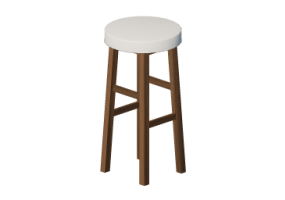 Cadeira 3D - Banqueta