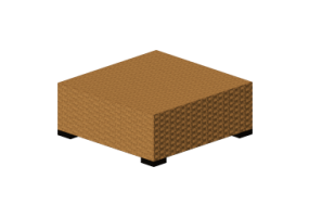 Mesas 3D - Mesa de centro de vime 75x75cm