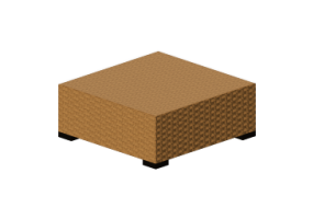3D Tische - Rattan Tisch 75x75cm