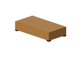 Mesas 3D - Mesa de centro de vime 150x75cm