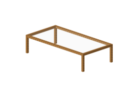 3D Tische - Rattan Tisch 150x78cm