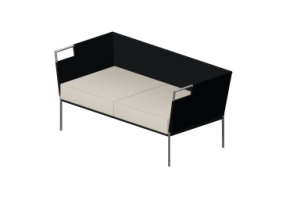 Sillas y Poltronas 3D - Sof&aacute; dos plazas individuales para terrazas