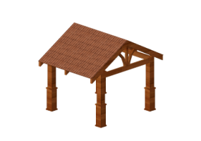 Umbrellas and Curtains 3D - Gazebo