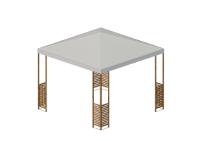 Umbrellas and Curtains 3D - Gazebo