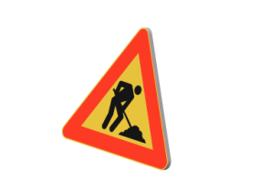 3D Verkehrszeichen - Baustelle
