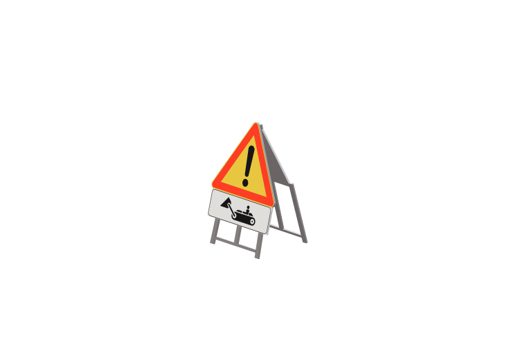 3D Verkehrszeichen - Allgemeines Warnzeichen mit... 3D Verkehrszeichen - Allgemeines Warnzeichen mit...