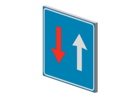 3D Signage - Two-way alternating traffic
