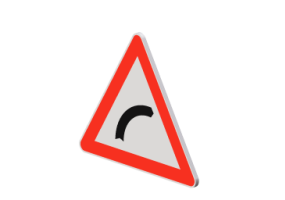 Signalisations 3D - Virage dangereux &agrave; droite