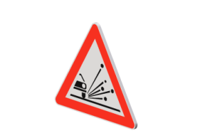 3D Verkehrszeichen - Splitt, Schotter