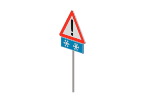 3D Signage - General danger with supplemental panel