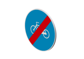 Sinaliza&ccedil;&atilde;o 3D - Fim caminho de bicicleta