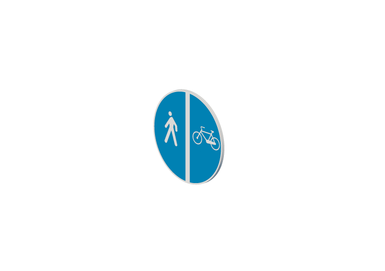 3D Verkehrszeichen - Gemiensamer Fuß- und Radweg - ACCA... 3D Verkehrszeichen - Gemiensamer Fuß- und Radweg - ACCA...