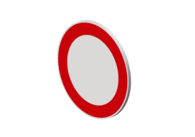 3D Verkehrszeichen - Fahrverbot
