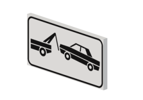 3D Verkehrszeichen - Abschleppzone