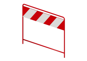 Sinaliza&ccedil;&atilde;o 3D - Cavalete sinalizador