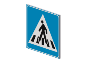 3D Verkehrszeichen - Fu&szlig;g&auml;nger