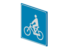 Sinaliza&ccedil;&atilde;o 3D - Tr&acirc;nsito de ciclistas