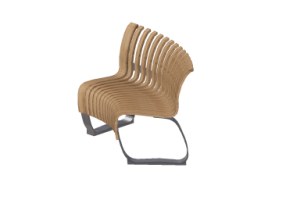 3D Sitzbänke und Pflanzengefäße - Sitz Typ gebogen