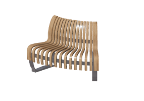 3D Sitzb&auml;nke und Pflanzengef&auml;&szlig;e - Sitz Typ gebogen