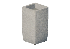3D Sitzb&auml;nke und Pflanzengef&auml;&szlig;e - Vase f&uuml;r Blumen und Pflanzen quadratisch