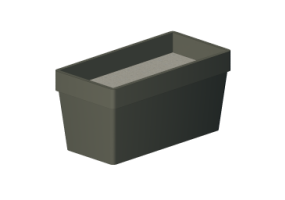 Bancos y Macetas 3D - Jarr&oacute;n para flores y plantas rectangular