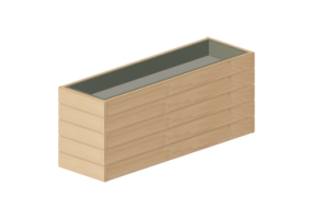 3D Sitzbänke und Pflanzengefäße - Bodenvase aus Holz für Garten und Terrassen