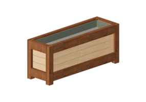 Panchine e Fioriere 3D - Fioriera da pavimento in legno per giardini e terrazze