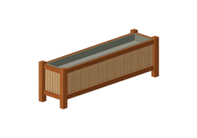 Benches and Planters 3D - Wooden floor planter for gardens and terraces