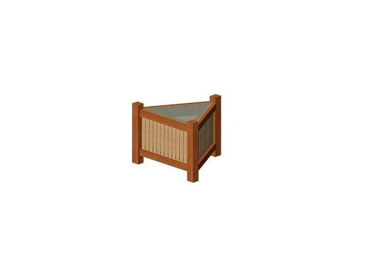 Panchine e Fioriere 3D - Fioriera da pavimento in legno per... Panchine e Fioriere 3D - Fioriera da pavimento in legno per...
