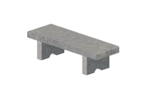 3D Sitzb&auml;nke und Pflanzengef&auml;&szlig;e - Betonbank