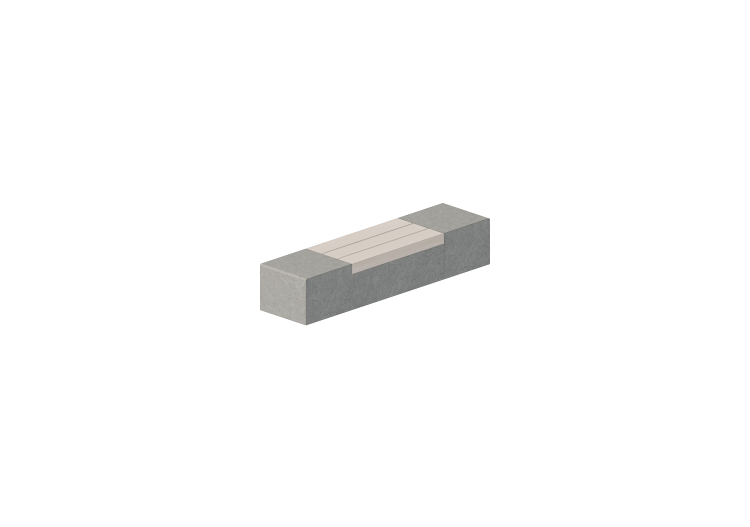 3D Sitzbänke und Pflanzengefäße - Betonbank mit Holzsitz -... 3D Sitzbänke und Pflanzengefäße - Betonbank mit Holzsitz -...