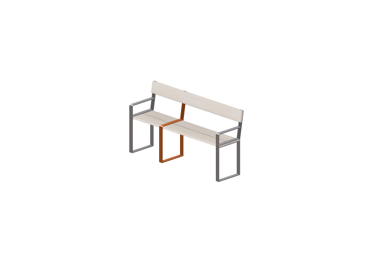 Bancs 3D - Banc en bois et métal - ACCA software Bancs 3D - Banc en bois et métal - ACCA software
