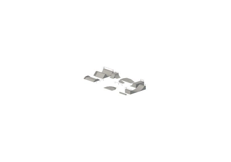3D Playgrounds - Skateboard rink - ACCA software 3D Playgrounds - Skateboard rink - ACCA software