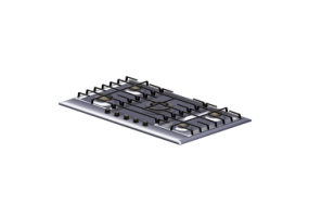 3D Electrical Appliances - Kitchen Top with five burners 86x50cm