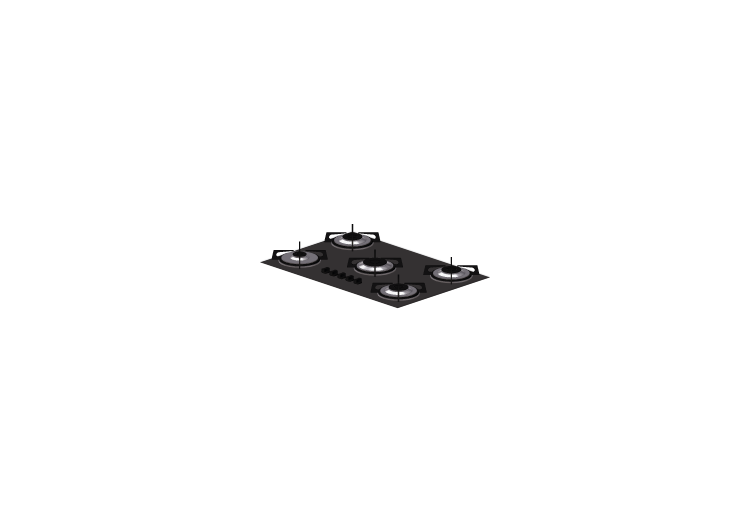 3D Haushaltgeräte - 5-Flammen Gasherd. - ACCA software 3D Haushaltgeräte - 5-Flammen Gasherd. - ACCA software